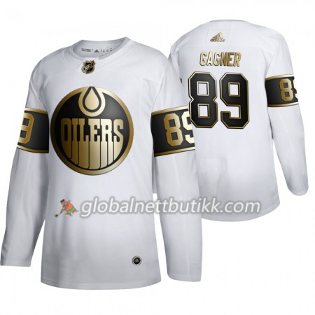 Edmonton Oilers Hockeydrakt Sam Gagner 89 Adidas 2019-2020 Golden Edition Hvit Authentic - Herre